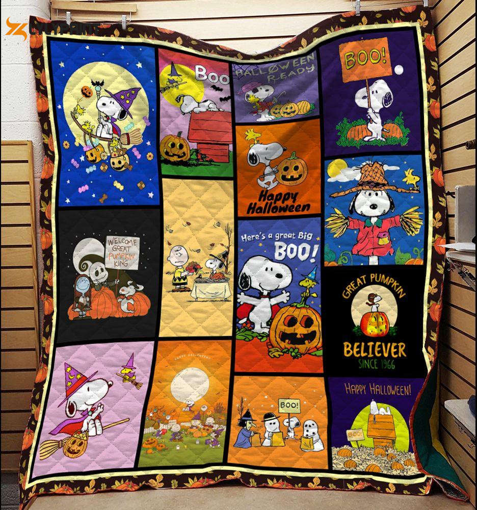 cartoon character rectangle snoopy halloween quilt fleece blanket fan made all season 3d quilt blanket