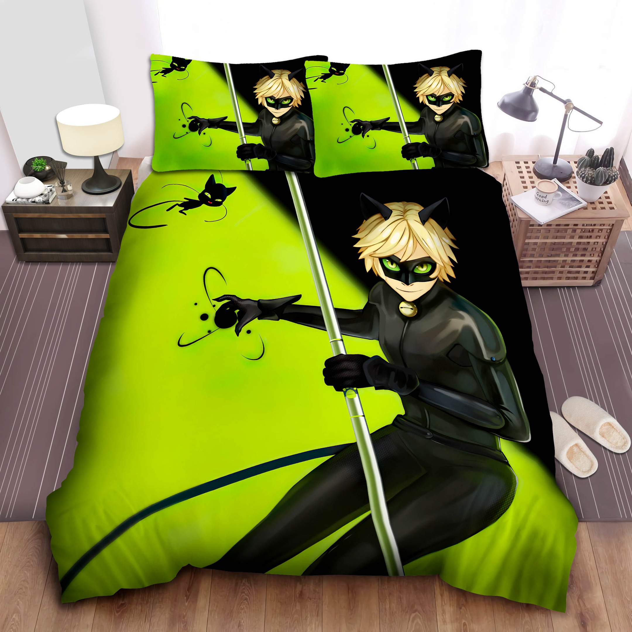 cat noir plagg comforter duvet cover bed sheets bedding sets rumoz