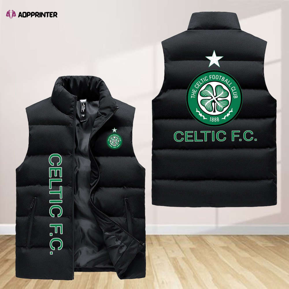 celtic f c sleeveless puffer jacket custom for fans gifts