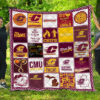 central michigan chippewas 2 quilt blanket for fans home decor gift 500x435 1