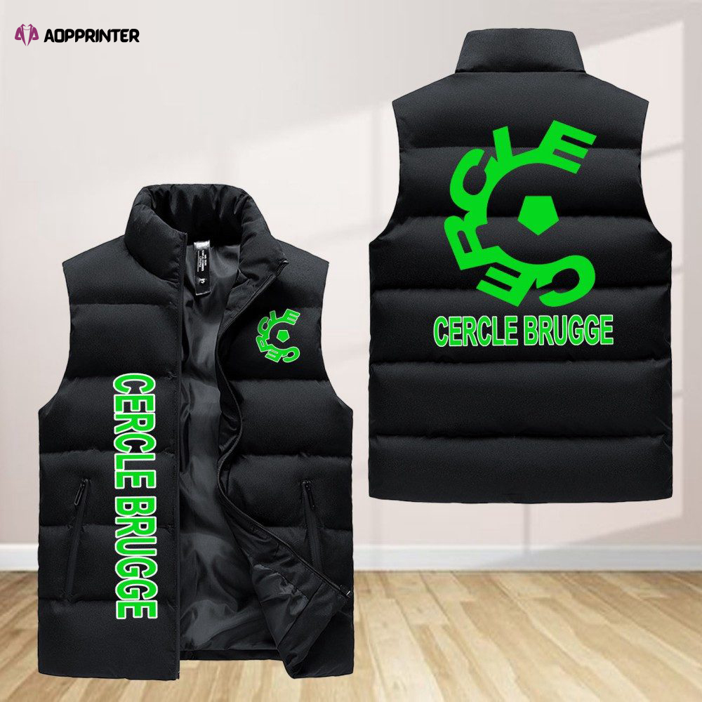 cercle brugge k sv sleeveless puffer jacket custom for fans gifts