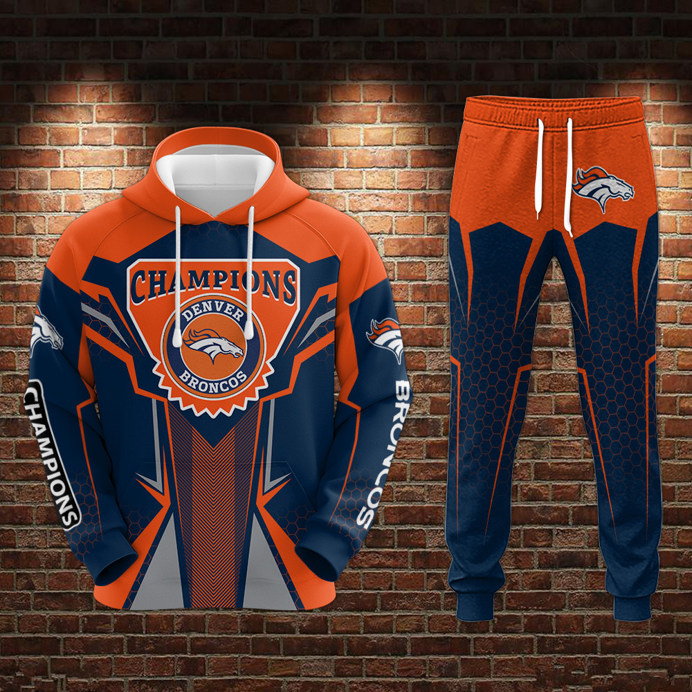 champion denver broncos limited hoodie jogger 1026 az0ot