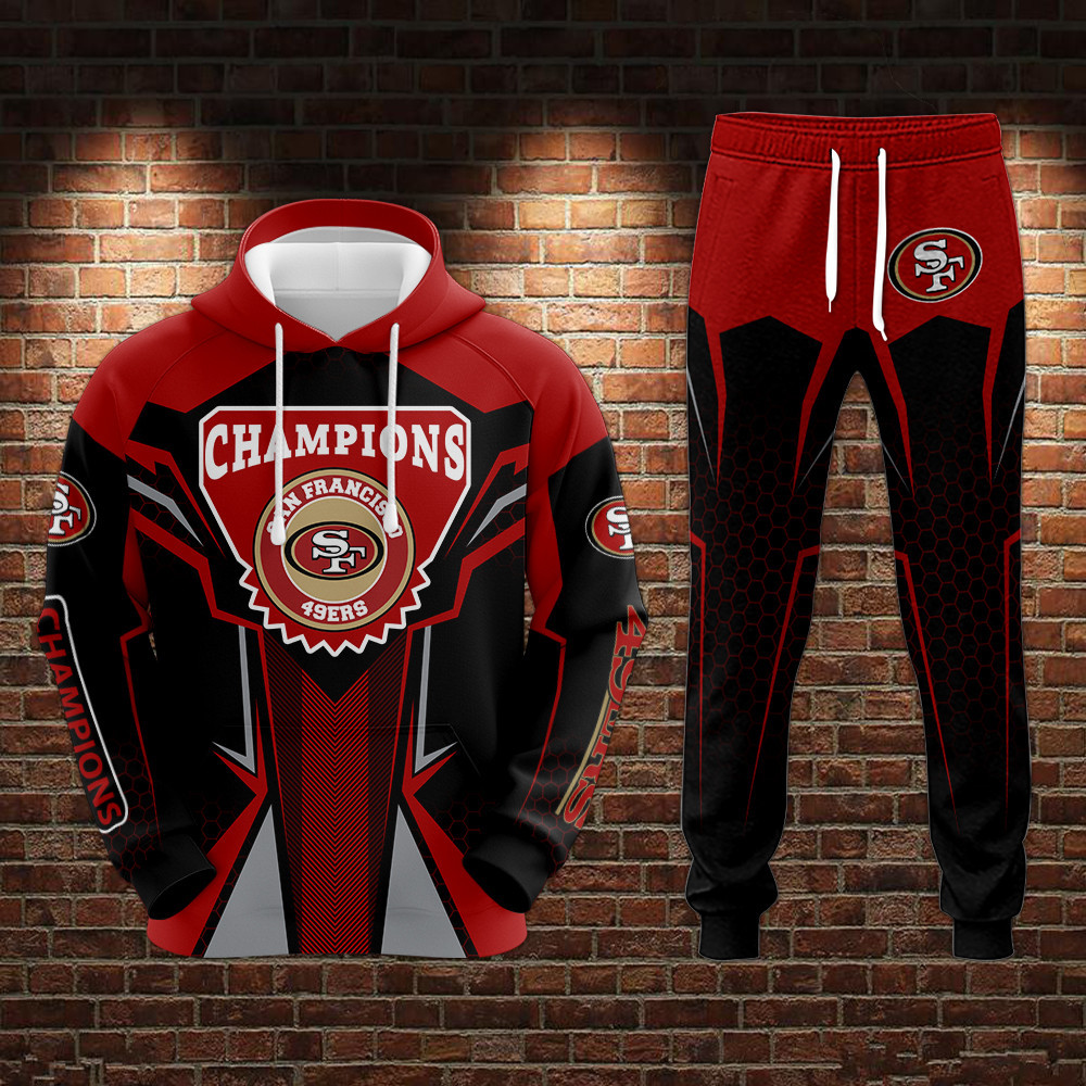 champion san francisco 49ers limited hoodie jogger 1025 ozy42