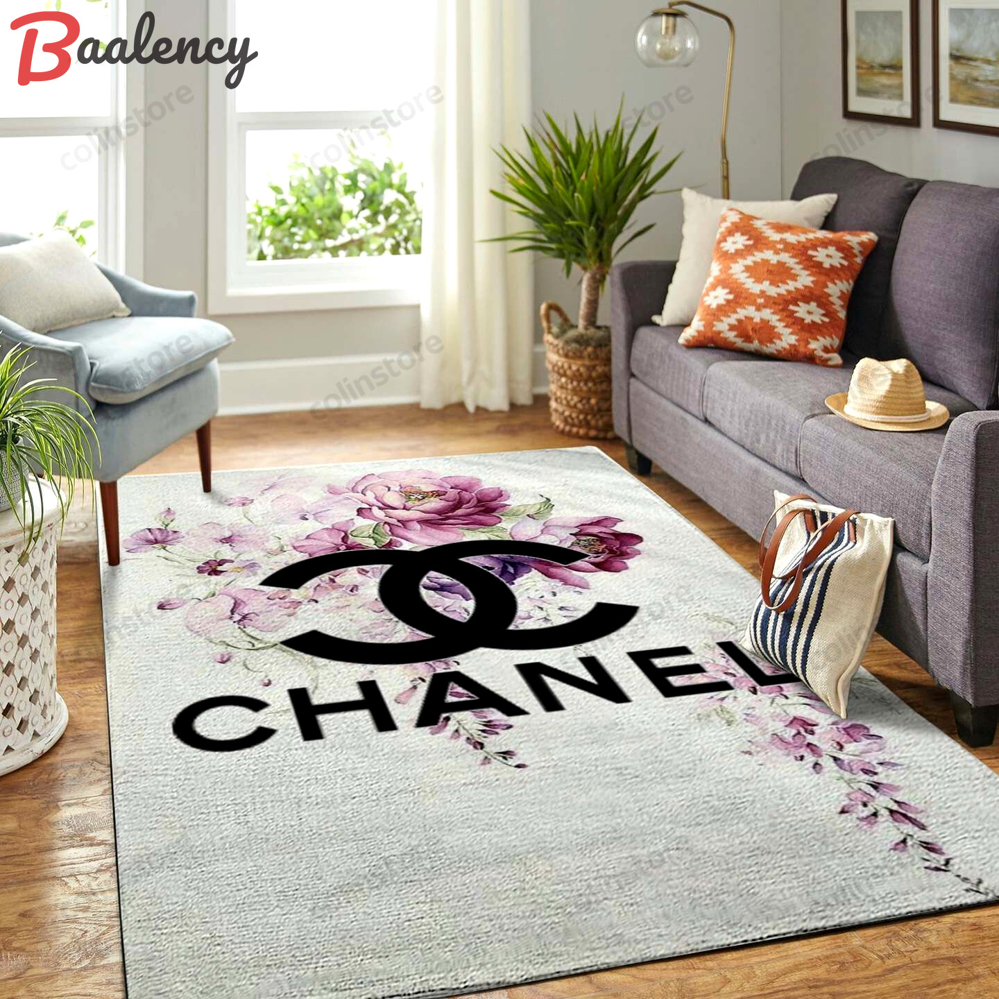 chanel flowers logo type 560 upgrade your living room with luxury home decor area carpets floor decor door mats and hot gift items with style a high end fashion brand rectangle rug 20240619063313569