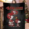 charlie brown snoopy and woodstock san francisco 49ers blanket h61js