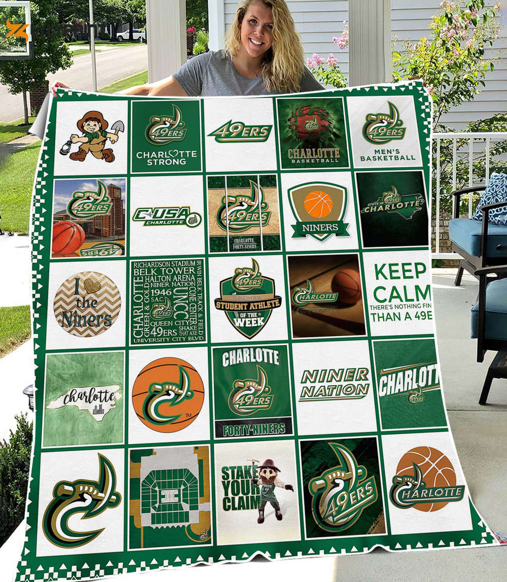 charlotte 49ers 1 quilt blanket 1