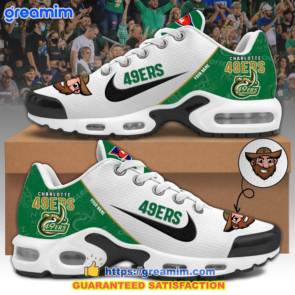 charlotte 49ers custom nike air max plus shoes 1 0jQRF