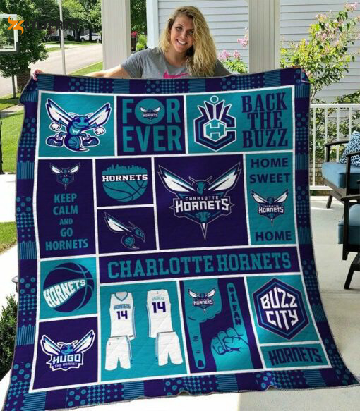 charlotte hornets 1 quilt blanket for fans home decor gift 1