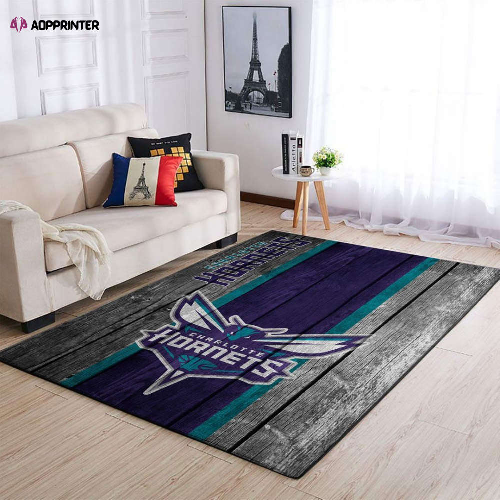 charlotte hornets rug living room floor decor fan gifts 12