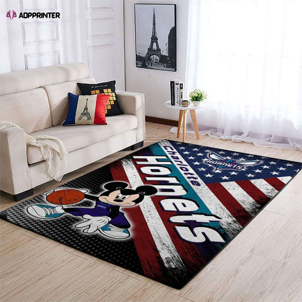 charlotte hornets rug living room floor decor fan gifts 3