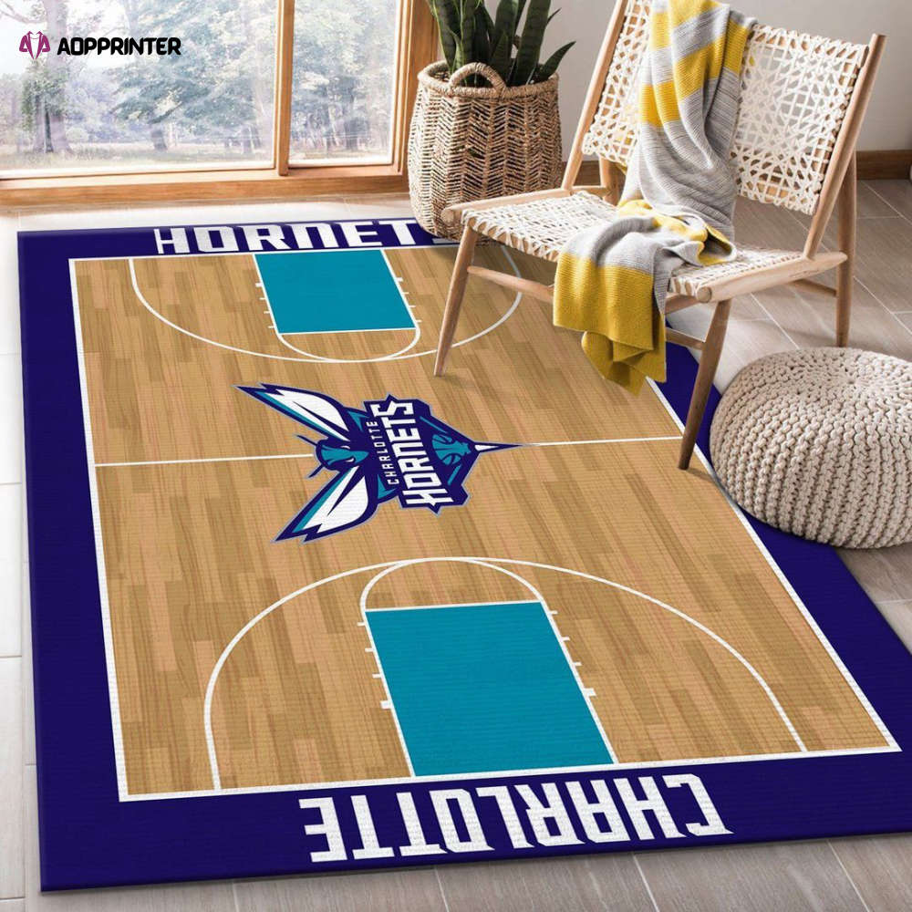 charlotte hornets rug living room floor decor fan gifts 36