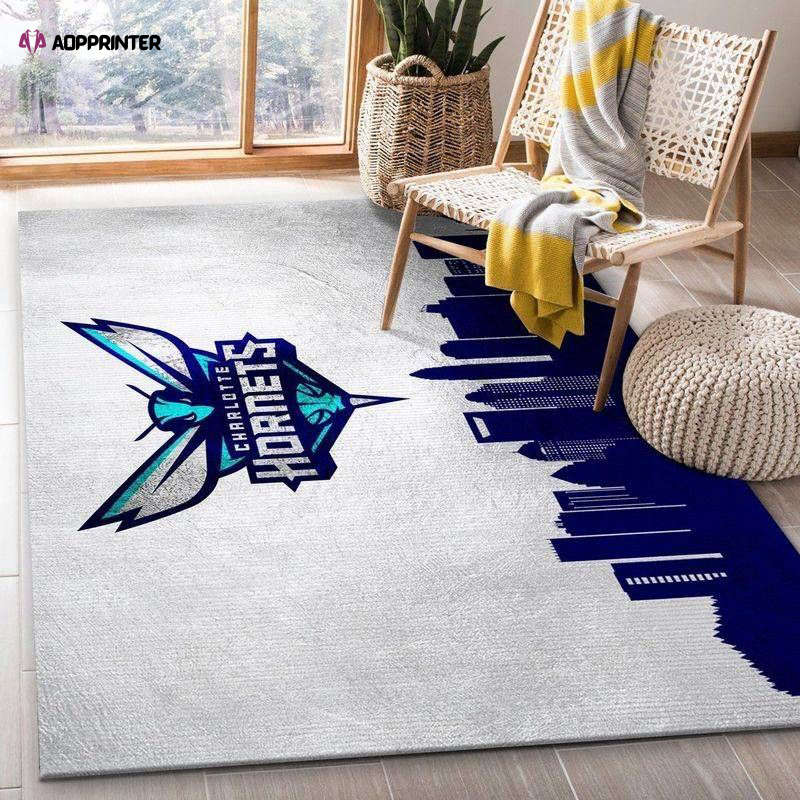 charlotte hornets rug living room floor decor fan gifts 39