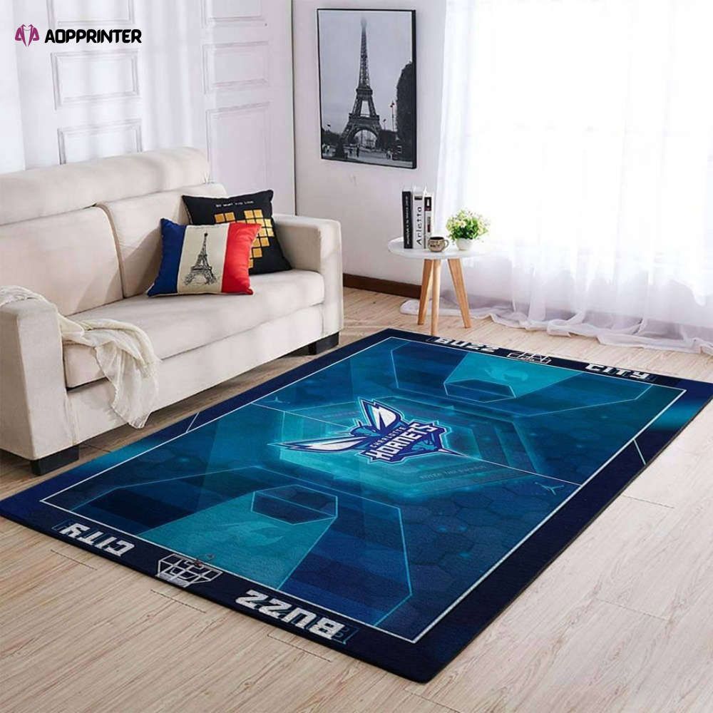 charlotte hornets rug living room floor decor fan gifts 45