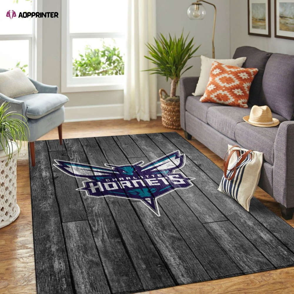 charlotte hornets rug living room floor decor fan gifts 48