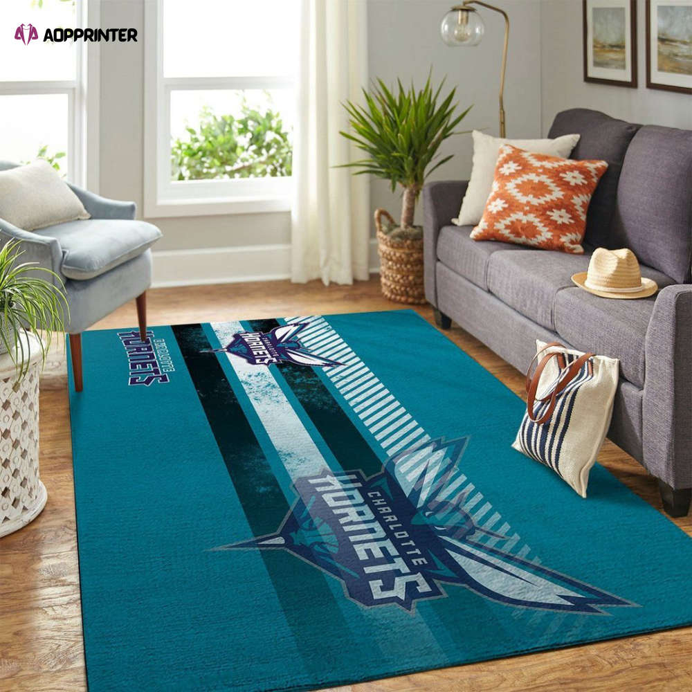 charlotte hornets rug living room floor decor fan gifts 54