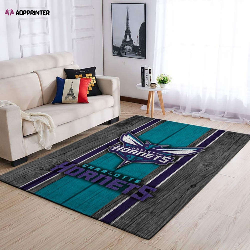 charlotte hornets rug living room floor decor fan gifts 6