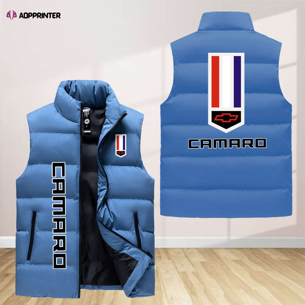 chevrolet camaro sleeveless puffer jacket custom for fans gifts