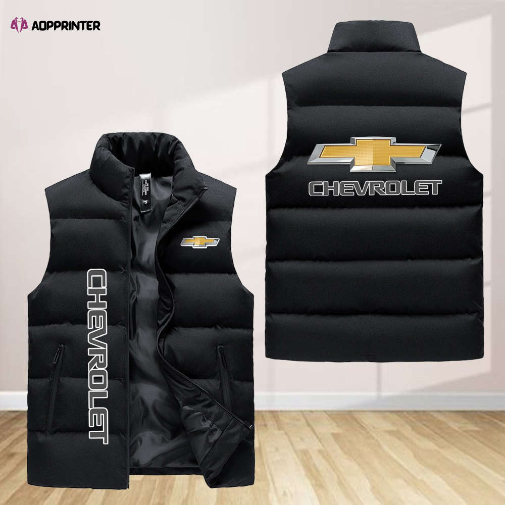 chevrolet sleeveless puffer jacket custom for fans gifts