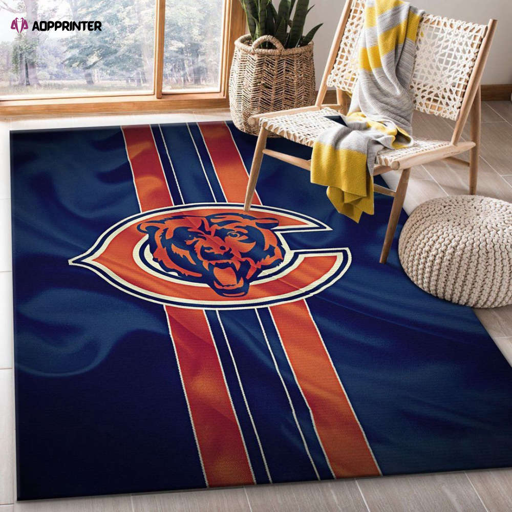 chicago bears american foo rug living room floor decor fan gifts