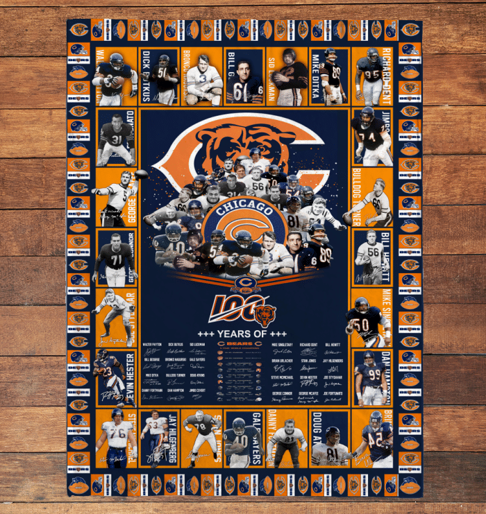 chicago bears limited edition quilt and blanket 058 ewlng