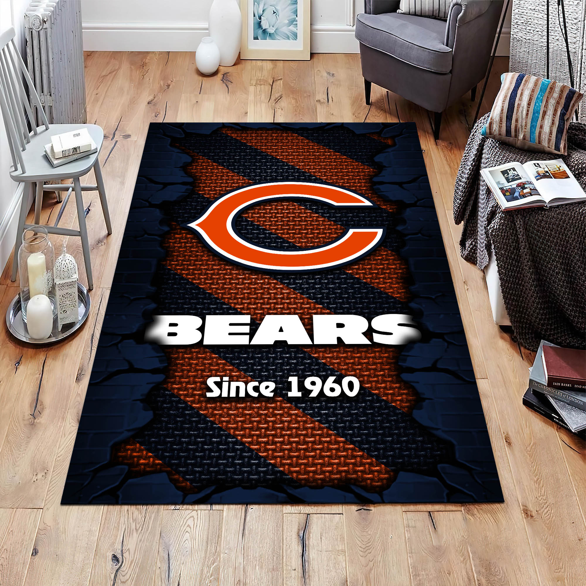 chicago bears living room rug football team living room rug football fan gifts ehivm 54132 iym0n