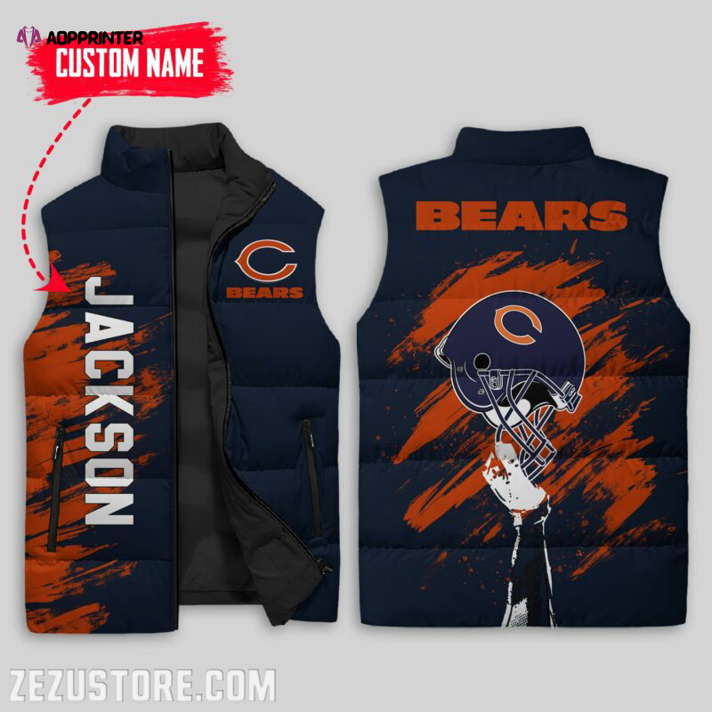 chicago bears nfl sleeveless puffer jacket custom for fans gifts 12