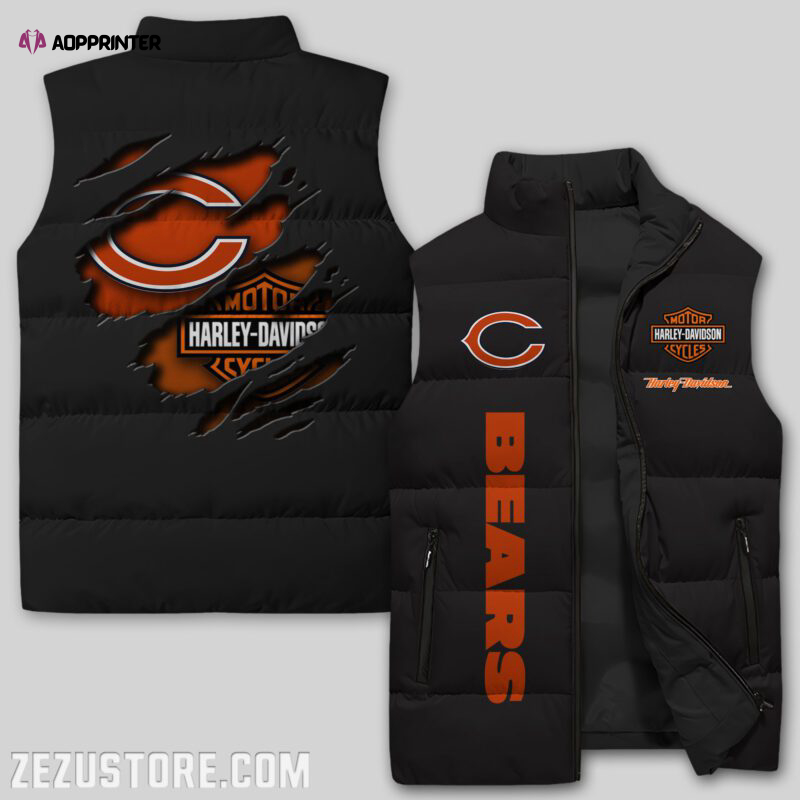 chicago bears nfl sleeveless puffer jacket custom for fans gifts 15