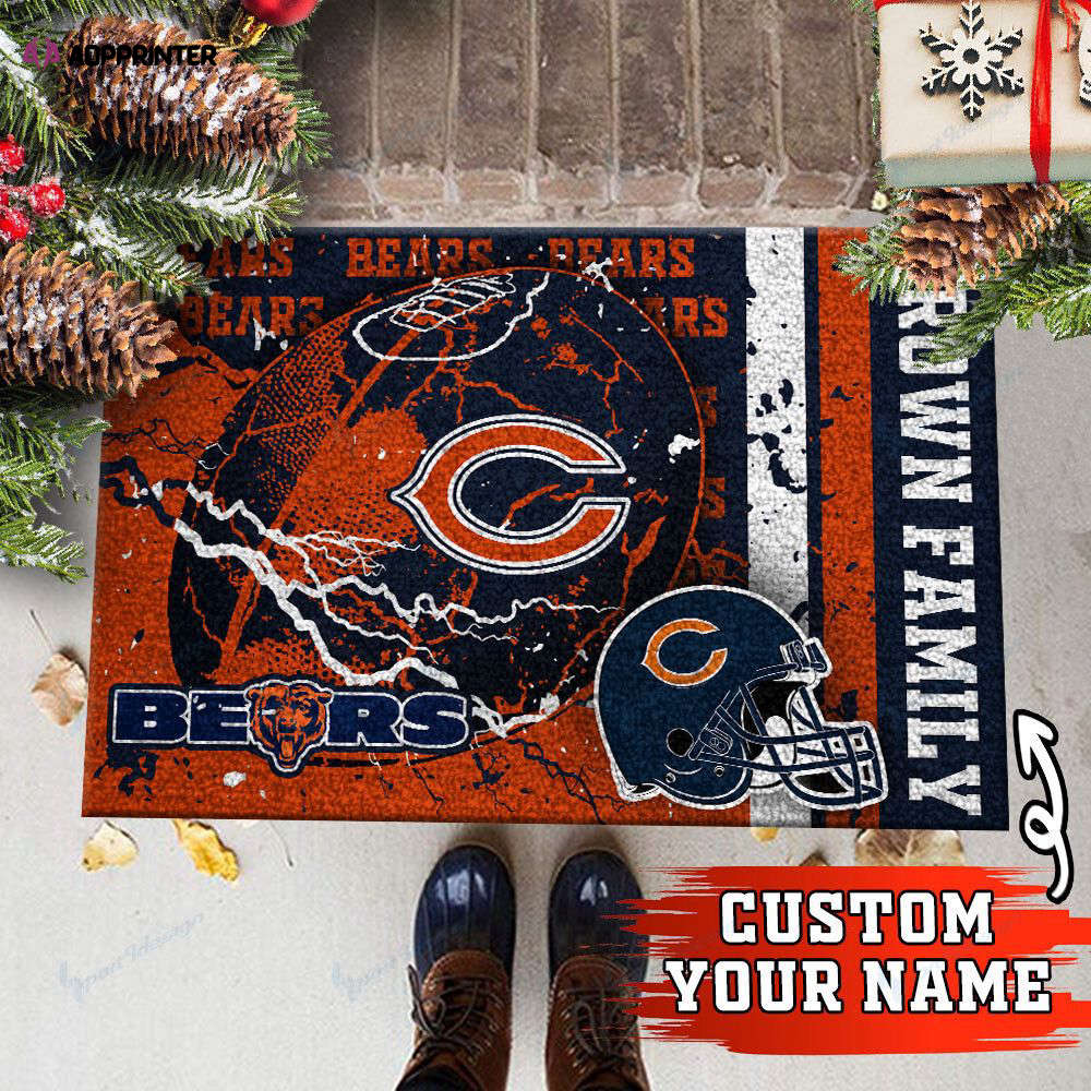 chicago bears personalized doormat gift for home decor 1 1