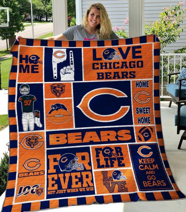 chicago bears premium quilt bg42 eqykb