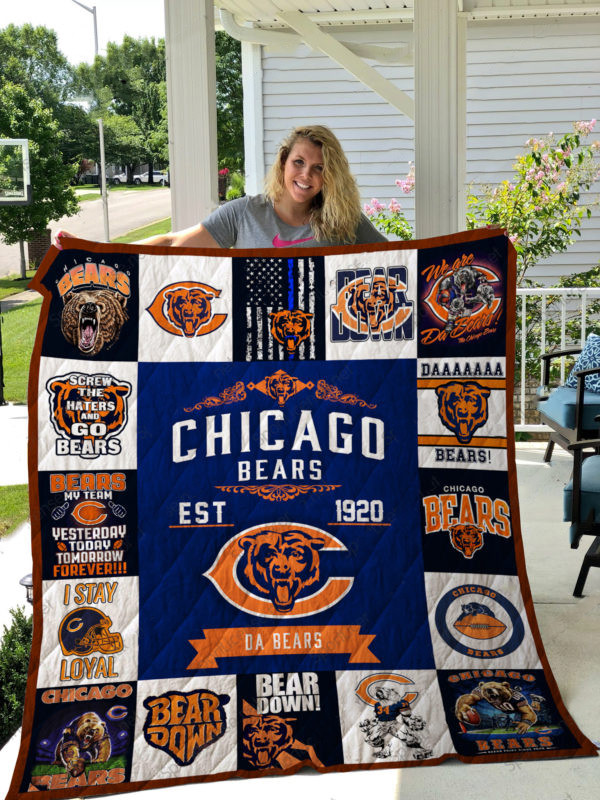 chicago bears premium quilt bg94 j3nqv