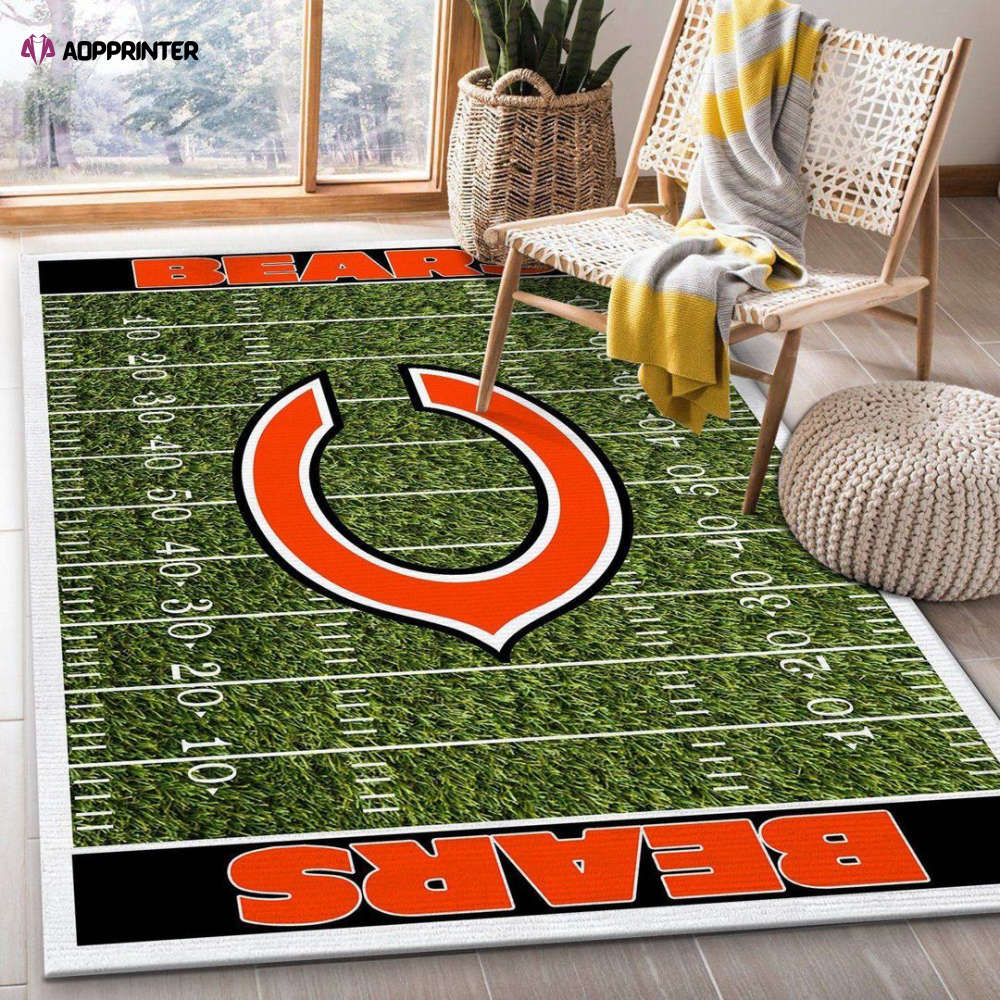 chicago bears rug living room floor decor fan gifts 114