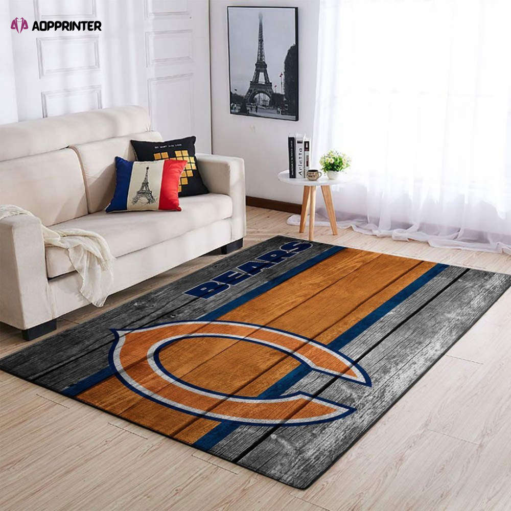 chicago bears rug living room floor decor fan gifts 119