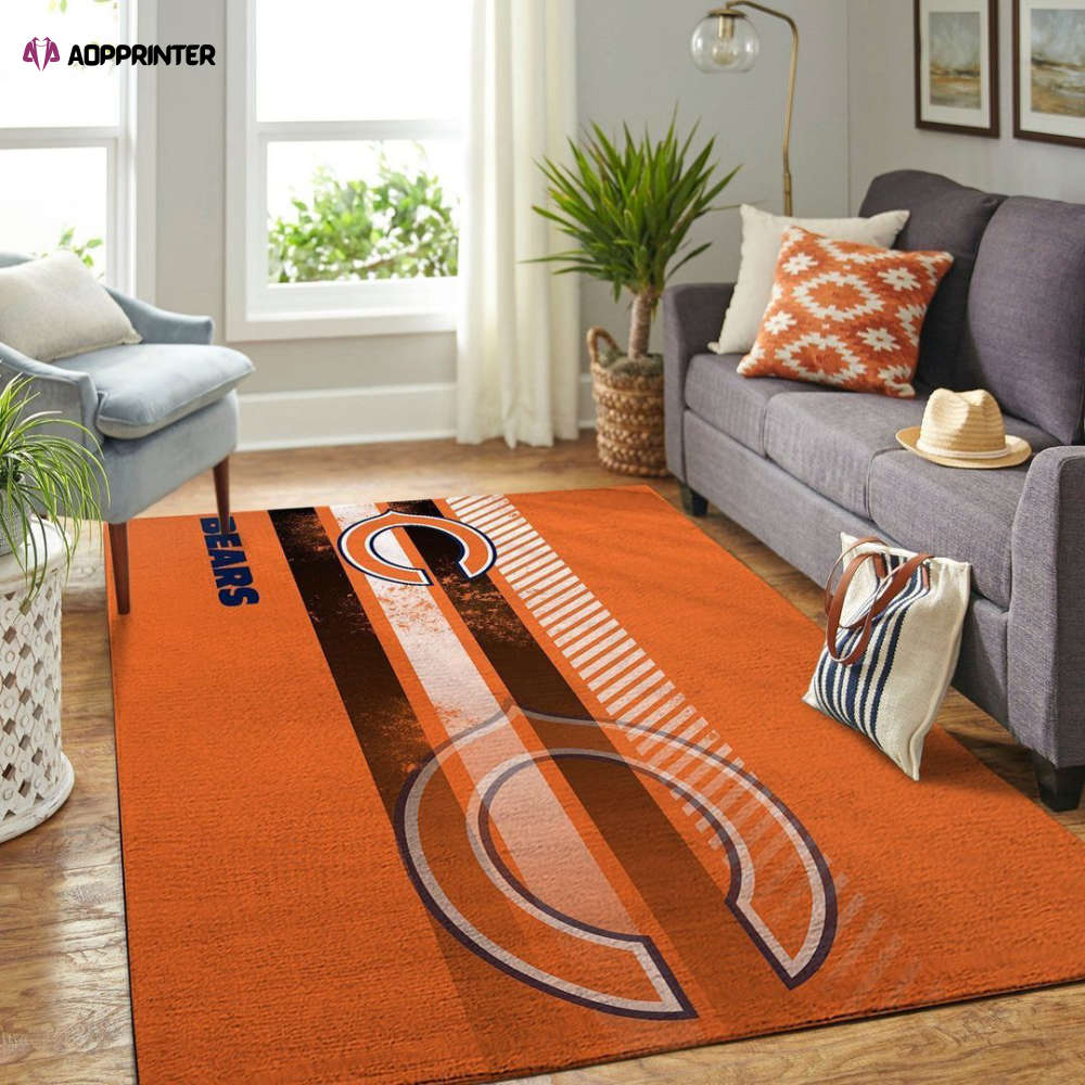 chicago bears rug living room floor decor fan gifts 126