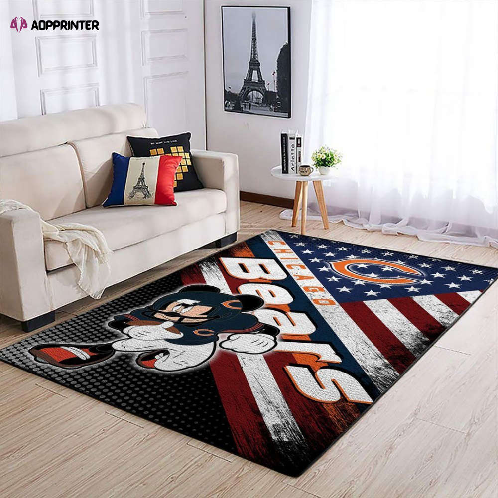 chicago bears rug living room floor decor fan gifts 127