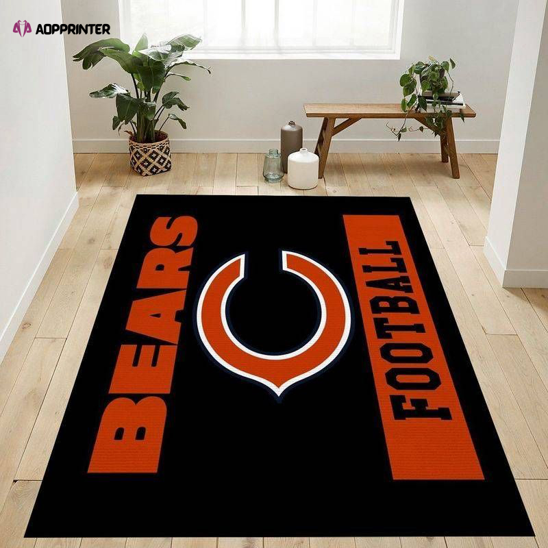 chicago bears rug living room floor decor fan gifts 153