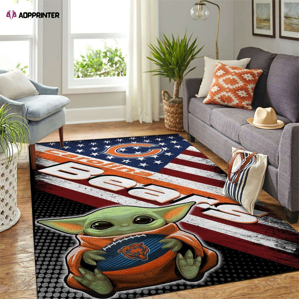 chicago bears rug living room floor decor fan gifts 154