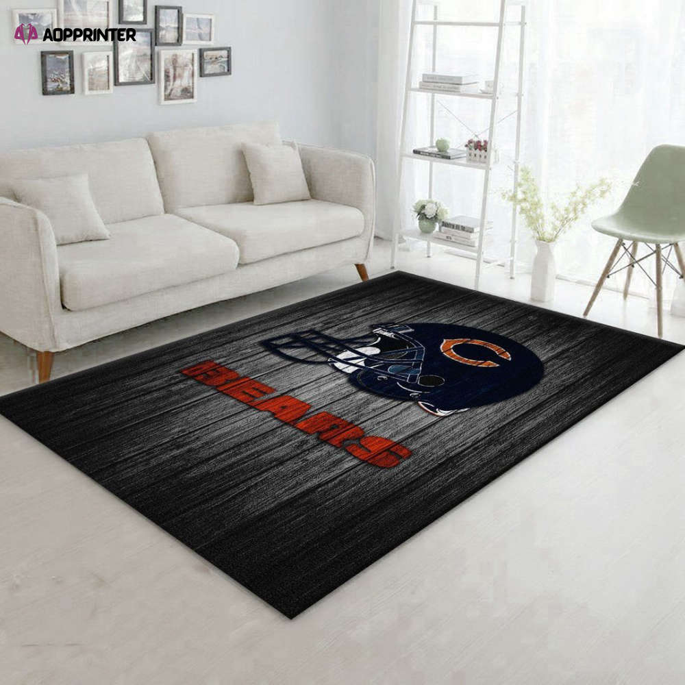 chicago bears rug living room floor decor fan gifts 180