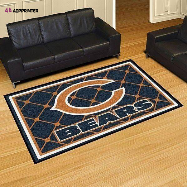 chicago bears rug living room floor decor fan gifts 25