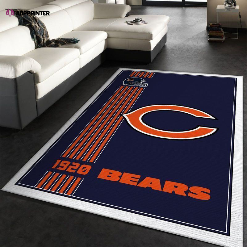 chicago bears rug living room floor decor fan gifts 48