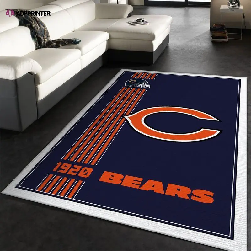 chicago bears rug living room floor decor fan gifts 48
