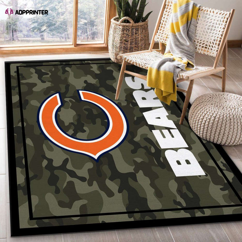 chicago bears rug living room floor decor fan gifts 51