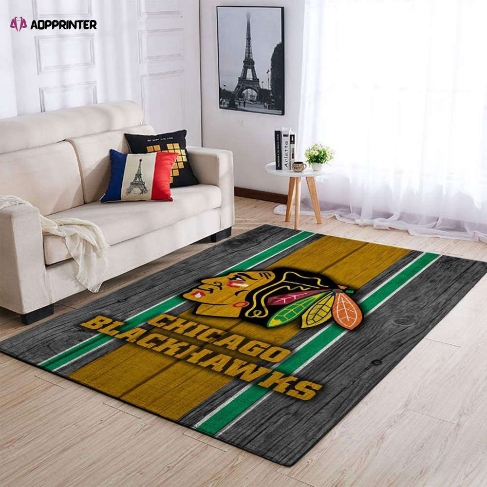 chicago blackhawks rug living room floor decor fan gifts 21