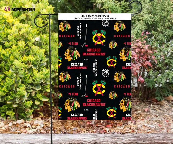 chicago blackhawks symbol2 double sided printing garden flag home decor gifts