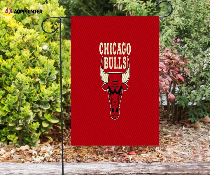 chicago bulls emblem v2 double sided printing garden flag home decor gifts