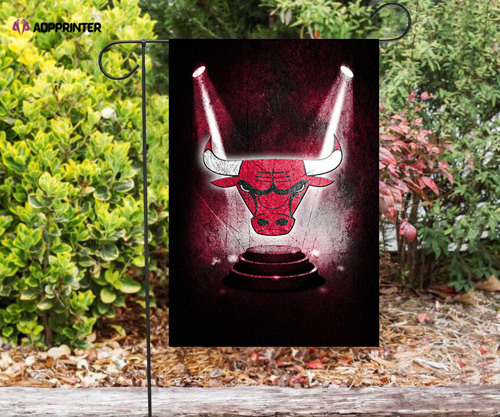 chicago bulls emblem v35 double sided printing garden flag home decor gifts