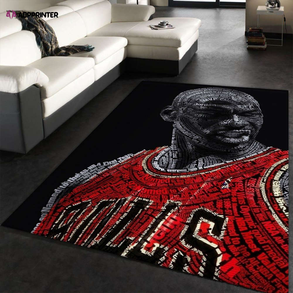 chicago bulls player rug living room floor decor fan gifts 3