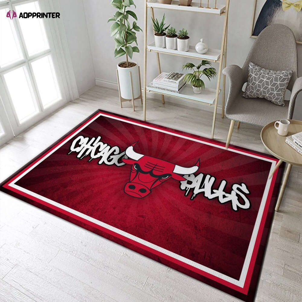 chicago bulls rug living room floor decor fan gifts 35