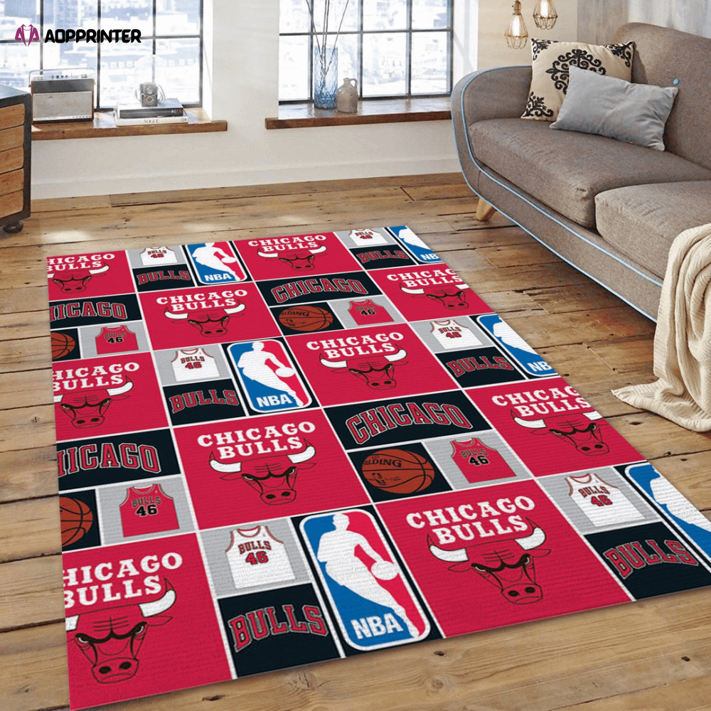 chicago bulls rug living room floor decor fan gifts