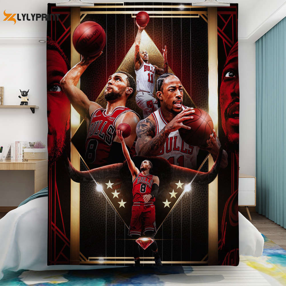 chicago bulls zach lavine and demar derozan gift for fan 3d full printing quilt home decor 2024 gifts