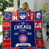 chicago cubs 2 quilt blanket 1